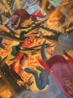 Steve Rude - Supergirl & Krypto DC Watercolor Painting Cover