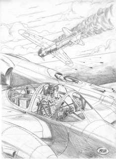 De Luca, Giuseppe - 1 Original preliminary drawing - Buck Danny - Cover Buck Danny origines 2 versione a matita | Catawiki