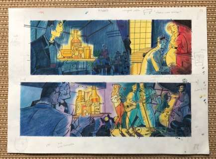 Torres, Daniel - 1 Original colour drawing - Ilustraciones publicidad - Ricard - 1984 | Catawiki