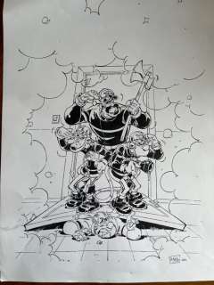 Stedo - 1 Original drawing - Les Pompiers - 2007 | Catawiki