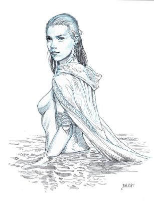 Barat, Alain - 1 Original preliminary drawing - Portraits de femmes - Burdigala - 2025 | Catawiki