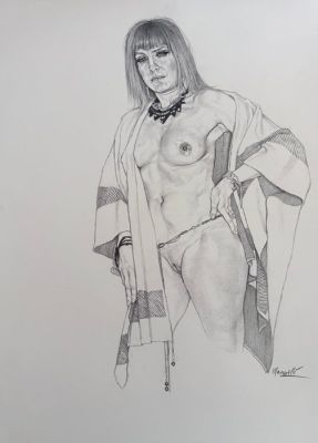 Riccardo Mannelli - 1 Original drawing - Eleonora Anna - In studio | Catawiki