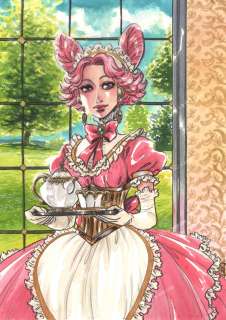 Nora MORETTI - Aquarelle Originale Mariette Service à thé