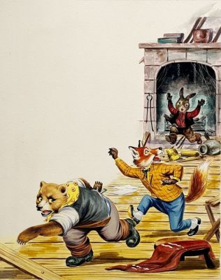 Severino Livraghi - 1 Gouache - Br’er Rabbit/ Broer Konijn - 1965 | Catawiki