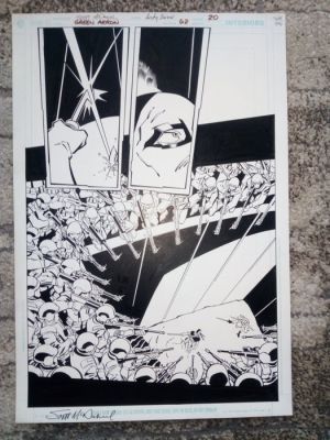 Scott Mcdaniel - 1 Original page - Green lantern : Deathstroke 2/3 splash page | Catawiki