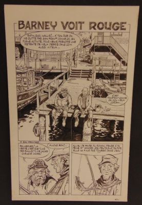 Hermann, Huppen - 1 Original page - Bernard Prince - Barney voit rouge | Catawiki