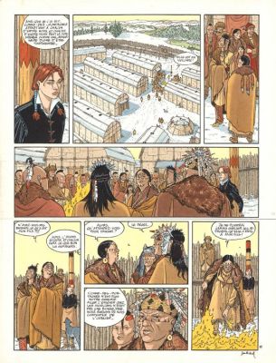 André Juillard | Planche originale n°19 - Beau-Ténébreux - Plume aux Vents | Daniel Maghen