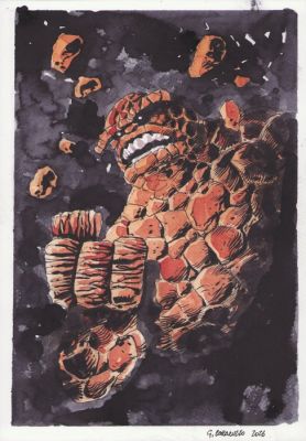 Caracuzzo, Giancarlo - 1 Original colour drawing - The Fantastic Four - The Thing - 2025 | Catawiki