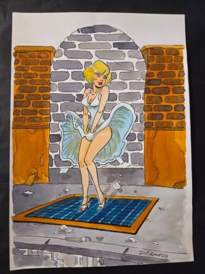 Di Sano, Bruno - 1 Original colour drawing - Marilyn Monroe - 2023 | Catawiki