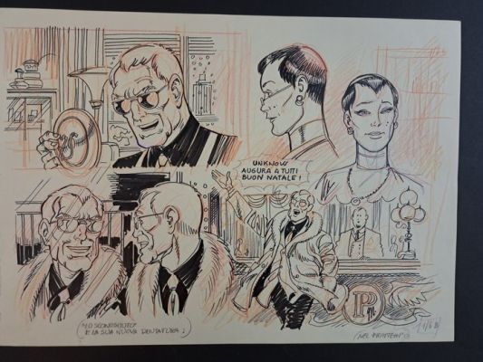 Magnus - 1 Original drawing - Lo Sconosciuto - "Unknow Augura a tutti Buon Natale" | Catawiki
