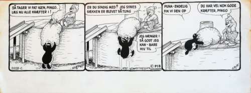 Rasmus Klump - original blæk stribe - nummer 2028-C -Vilhelm Hansen