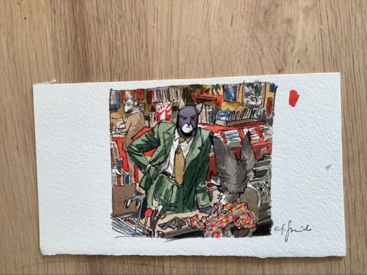Guarnido, Juanjo - 1 Original colour drawing - Blacksad - Ame Rouge - 2010 | Catawiki