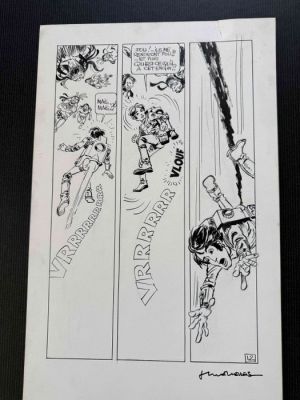Mézières, Jean-Claude - 1 Original page - Valerian et Laureline - Super Pocket Pilote n°9: Triomphe de la technique - 1970