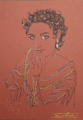 Tillier, Béatrice - 1 Original colour drawing - Le bois des vierges | Catawiki