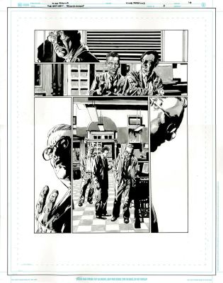 The Bat-Man: Second Knight #3 p.10 - Maxi, Rabbi Cohen & Commissioner Gordon | Comic Book Art Gallery