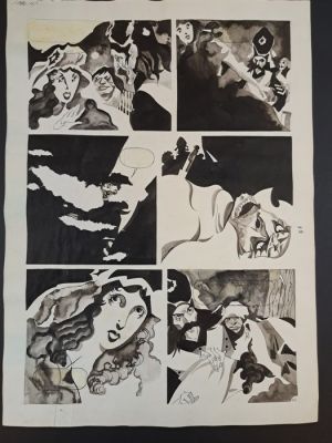 Breccia, Alberto - 1 Original page - El Viajero de Gris: Verdadera Magia