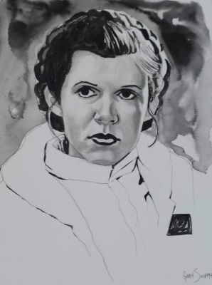 Gary Shipman - 1 Original drawing - Star Wars - Princesse Leia Organa - Peinture magnifique ! - 2017 | Catawiki