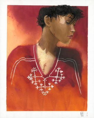 Christophe Dubois | illustration originale, projet de couverture - La Stratégie du poisson-flûte - La Ballade de Magdalena | Daniel Maghen