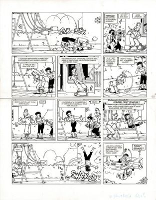 Robert van der Kroft - 1 Page d‘origine - Sjors en Sjimmie - 1986