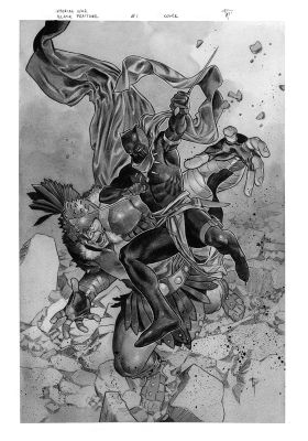 Continue Shopping | IMPERIAL WAR BLACK PANTHER #1 FRANCESCO MOBILI ORIGINAL COVER ART | Scott’s Collectables
