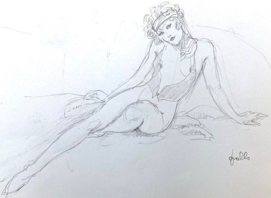 Frollo Leone - 1 Original drawing - Pin Up | Catawiki