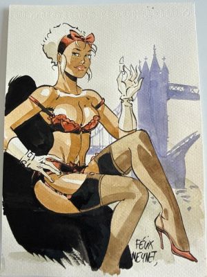 Meynet, Félix - 1 Original colour drawing - Mirabelle à Londres | Catawiki