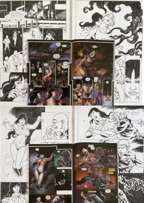 Randy Valiente - 4 Pages d’origine - Vampirella - 2013 | Catawiki