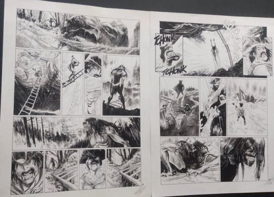 Herenguel, Eric & Dorison, Xavier - 2 Original page - Ulysse 1781 - Le Cyclope (2/2) | Catawiki