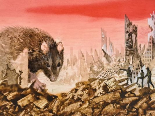 Thole, Karel - 1 Original drawing - "Dopo la distruzione" | Catawiki