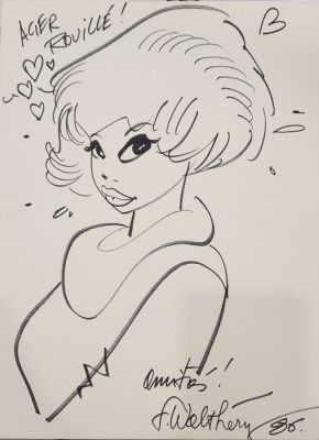 Walthery, François - 1 Original drawing - Natacha - 1986 | Catawiki
