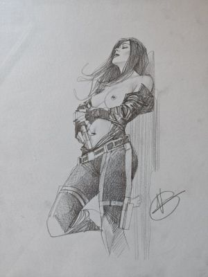 NICOLA GENZIANELLA Original drawing - Black Widow | Catawiki