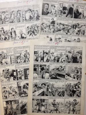 Le Rallic, Etienne - 4 Original page - Teddy Bill, défenseur des frontières - 1948 | Catawiki