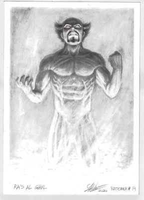 Atilio Rojo - 1 Pencil drawing - inktober 2020 - Ra’s al GHUL - 2020 | Catawiki
