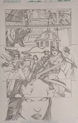 Sergio Dávila (Pencil) Original page - Swords of Sorrow - Swords of Sorrow #4, Page 4