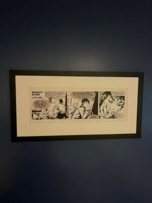 Romero, Enric Badia - 1 Original page - Modesty Blaise strip #4392 - In wooden black frame - 1978 | Catawiki