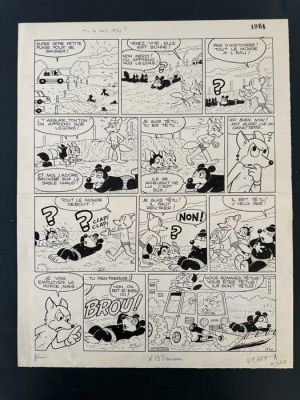 Nicolaou - 1 Original page - Pif #887. placid et muzo - tu te tais, têtu - 1986 | Catawiki