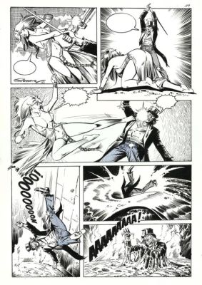 Romero, Enric Badia - 1 Original page - Axa - Freak Show - Signed - 1994