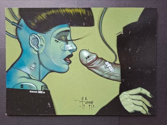 Francesco Ciampi - 1 Original colour drawing - Erotische illustratie - 1999 | Catawiki