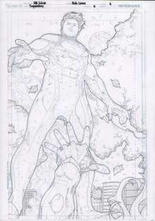 Rb Silva - Superboy #6 P.1 Pencils Over Blueline - Kon-El Splash - 2012