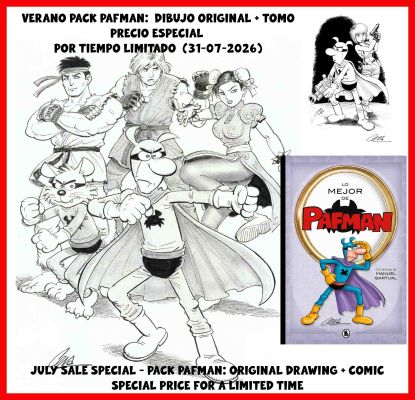 Joaquín Cera | Special: Original drawing – Pafman Street Fighter + Comic Lo mejor de Pafman (Dedicado) – Cera | Origin Of Comics