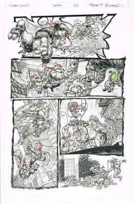 Freddie E. Williams II | TMNT (2024) (Issue 20/300, Pg 08) 11 x 17 | Freddie E. Williams II