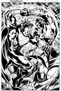 Tom Derenick, Wayne Faucher - Countdown To Final Crisis #13 Splash (Superman Battles Monarch!) 2008