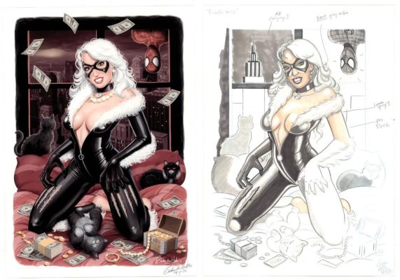 [Drawings]. Heeten, Gerben den (b.1971). "Black Cat - W.I.P." | misc / divers