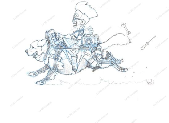 Nicolas Signarbieux | Dessin Original Alex et le vieux chien | La BD s’expose