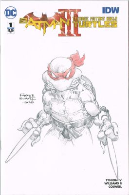 Freddie E. Williams II | Mirage Raphael Bust SketchLimited Ed. Batman/TMNT V3Blank | Freddie E. Williams II