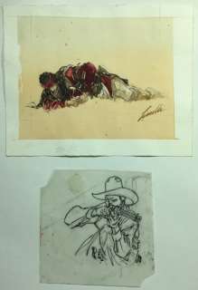 Tisselli, Sergio | 2x illustration "Tex Willer and "La sconfitta di Vittorio" | Catawiki