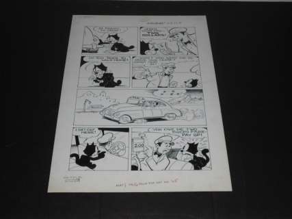 Messmer, Otto | Original page (p.16)  - Felix the Cat 25  - Taxi Grap  - (1949) | Catawiki