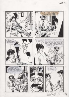 Giampiero Casertano | Tavola originale per Dylan Dog 209 ‘La bestia’. Cm. 29,5 x 42. Anno di esecuzione 2004. Pag. 27. Firmata. | Art e Fumetto