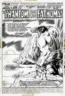 Herb Trimpe, Sal Trapani - Incredible Hulk #164 P 1 Splash (Awesome Huge Hulk Image!) 1973