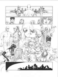 Planche originale 27 META-BARON Tome 3 - Orne-8 le techno-cardinal par Niko HENRICHON